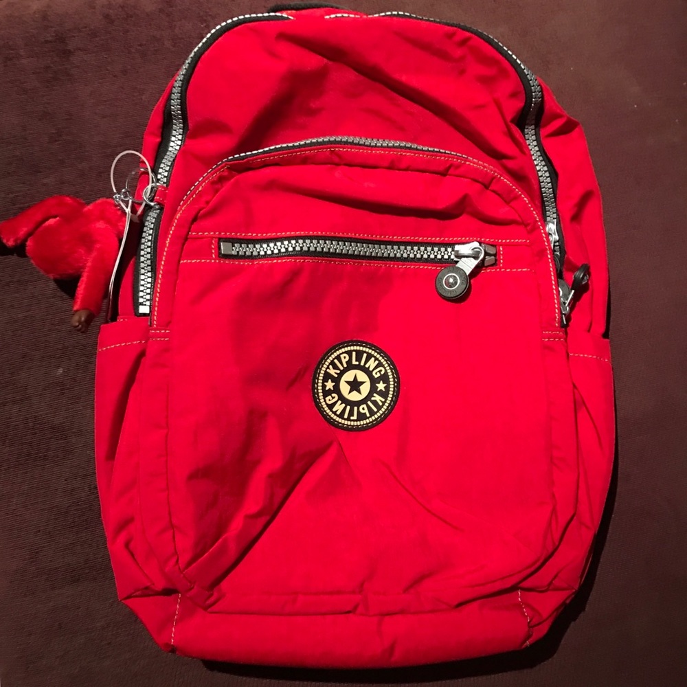 Kipling Seoul L Red Backpack